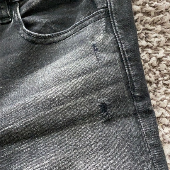 AE Super Stretch Black Distressed Jeggings - Picture 5 of 6